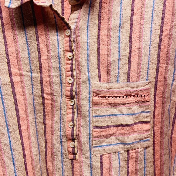 Maeve by Anthropologie womens top size XL striped blouse - Picture 2 of 8